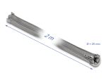 DeLOCK Geflechtschlauch mit Reißverschluss hitzebeständig 2 m x 20 mm grau