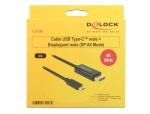 DeLOCK 85257 Videokabel-Adapter 3 m USB Typ-C DisplayPort Schwarz