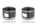 DELOCK Klettpad mit Haft- und Flauschpad 45x50mm L3m schwarz