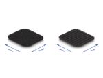 DELOCK Klettpad mit Haft- und Flauschpad 45x50mm L3m schwarz