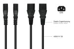 Kabelmeister SK0130-S018 Stromkabel Schwarz 1,8 m Netzstecker Typ E+F IEC C13