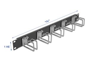 DELOCK 19" Kabelmanagement Panel schwarz