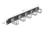 DELOCK 19" Kabelmanagement Panel schwarz