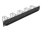 DELOCK 19" Kabelmanagement Panel schwarz