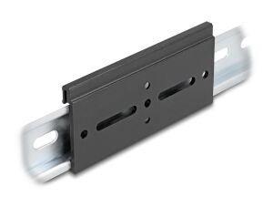 DELOCK Aluminium Montageclip für Hutschiene 100x47,8mm schw.
