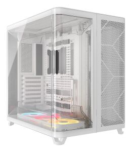 Corsair AIR 5400 LX-R RGB iCUE LINK Midi Tower Weiß
