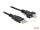 DELOCK USB Kabel A -> B St/St 2.00m mit Verschraubung sw