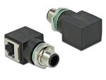 DELOCK Netzwerkadapter M12 8 Pin A-kodiert St. zu RJ45 Bu.