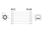 DELOCK Netzwerkadapter M12 8 Pin A-kodiert St. zu RJ45 Bu.
