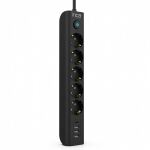 Inca IPW-44TU Spannungsschutz Schwarz 5 AC-Ausgänge 230 V 1,5 m