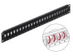 DELOCK 19" Keystone Patchpanel 24 Port drehbar schwarz