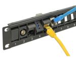 DELOCK 19" Keystone Patchpanel 24 Port drehbar schwarz