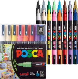 POSCA PC-3M Gemischte Farben 16 Stück(e)