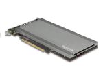 DeLOCK PCI Express x16 Karte zu 4 x intern NVMe M.2 Key M mit Kühlkörper und Lüfter - Bifurcation