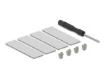 DeLOCK PCI Express x16 Karte zu 4 x intern NVMe M.2 Key M mit Kühlkörper und Lüfter - Bifurcation