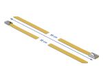 DELOCK Edelstahlkabelbinder L 500 x B 7,9 mm gelb 10 Stück