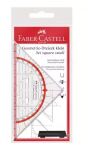 Faber-Castell 177199 Zeichenschablone Rot, Transparent