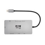 Tripp Lite U442-DOCK8G-GG laptop-dockingstation & portreplikator Kabelgebunden USB 3.2 Gen 1 (3.1 Gen 1) Type-C Schwarz, Grau