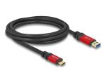 DeLOCK USB 10 Gbps Kabel USB Typ-A Stecker zu USB Type-C Stecker 2 m rot Metall