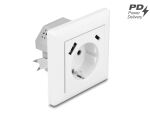 DeLOCK Einbausteckdose mit 2 USB Ladeports, 1 x USB Typ-A...