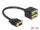 DELOCK VGA Adapter D-Sub15 -> 2x D-Sub15 St/Bu 0,20m