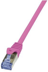 LogiLink Cat6a S/FTP, 2m Netzwerkkabel Pink S/FTP (S-STP)
