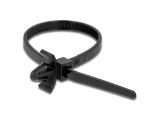 DELOCK Kabelbinder mit Spreizanker L 140 x B 4 mm schwarz
