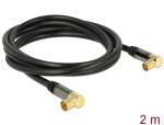 DELOCK Antennenkabel IEC 90° -> IEC 90° St/Bu...