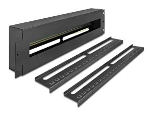 DELOCK 19" Schutzschalterleiste mit Abdeckung 3 HE Metall