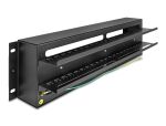 DELOCK 19" Schutzschalterleiste mit Abdeckung 3 HE Metall