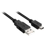 Sharkoon Kabel USB 2.0 A-B Mini 1,0m schwarz