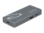 DeLOCK USB Type-C Card Reader für CFast und SD Speicherkarten + USB Hub mit Typ-A und USB Type-C Port