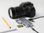 DeLOCK USB Type-C Card Reader für CFast und SD Speicherkarten + USB Hub mit Typ-A und USB Type-C Port
