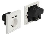 DELOCK Einbausteckdose mit 2 x USB Typ-A Ladeport 2,4 A