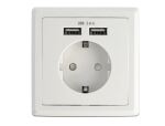 DELOCK Einbausteckdose mit 2 x USB Typ-A Ladeport 2,4 A