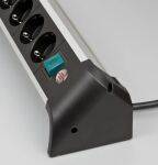 Brennenstuhl 1391040420 Verlängerungskabel 1,8 m 4 AC-Ausgänge Drinnen Schwarz, Silber