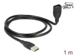 DELOCK USB Verl.A -> A St/Bu 1.00m ShapeCable sw