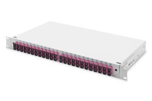 Digitus LWL Spleißbox, 1HE, bestückt, 24x SC DX, OM4