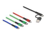DeLOCK USB Ladekabel 4 in 1 USB Typ-A + USB-C zu Lightning / Micro USB / 2 x USB Type-C 1,20 m