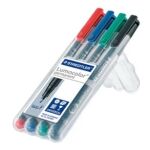 Staedtler Lumocolor 318 WP4 Permanent-Marker Feine Spitze...