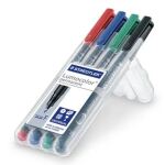 Staedtler Lumocolor 318 WP4 Permanent-Marker Feine Spitze...