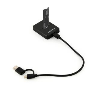 Gembird DD-U3M2 Speicherlaufwerk-Docking-Station USB 3.2 Gen 1 (3.1 Gen 1) Type-C Schwarz