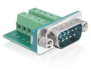 DeLOCK Sub-D 9-p M 9-p D-Sub M Grün, Silber