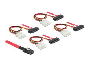 DELOCK SAS Kabel Mini SAS 36Pin -> 4x SAS 29Pin + 4Pin Mo