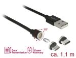 DeLOCK 85723 USB Kabel USB 2.0 1,1 m USB A USB C/Micro-USB B 0,48 Gbit/s Schwarz