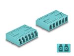 DELOCK LWL Kupplung HD LC Hexaplex Bu zu LC Hexaplex Bu aqua