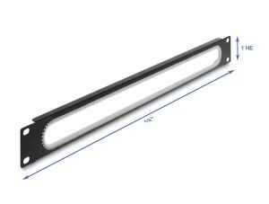 DELOCK 19" 1 HE Kabeldurchführung mit Kantenschutz schwarz