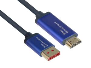 Alcasa 4860-SF020B Videokabel-Adapter 2 m DisplayPort HDMI Schwarz, Blau