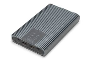 Digitus USB M.2 NVMe Klonstation, SSD, NVMe, 20Gbits, USB 3.2 Gen2, Aluminium, werkzeugfrei