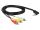 DELOCK Klinkekabel 3,5mm 90° -> 3x Cinch St/St 1.50m